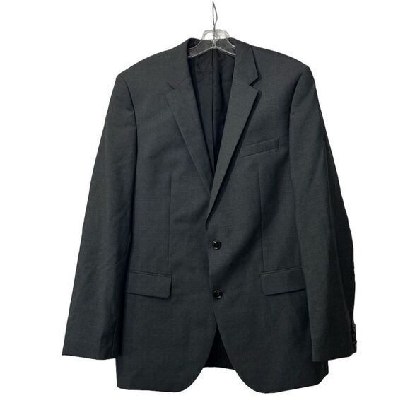 BOSS Hugo Boss blazer 42L gray virgin wool long sleeve office business career -3 - Picture 2 of 5